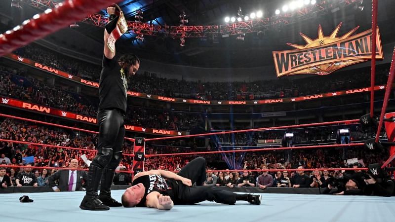 Rollins and Lesnar on RAW